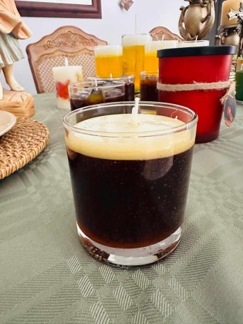 A glass of coffee on the table